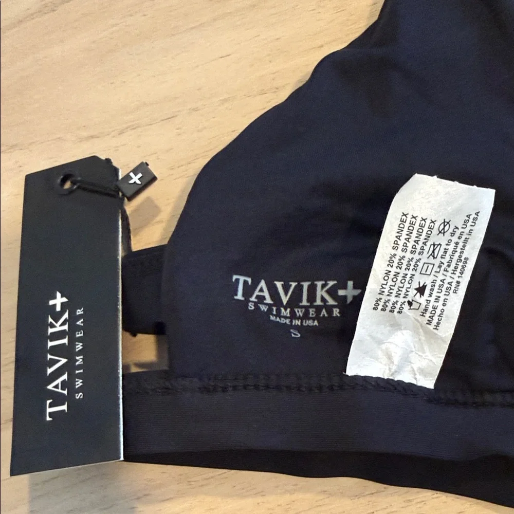 Tavik Black Bikini Set Strappy Minimal Swimwear NWT Size S / M - Picture 6 of 7